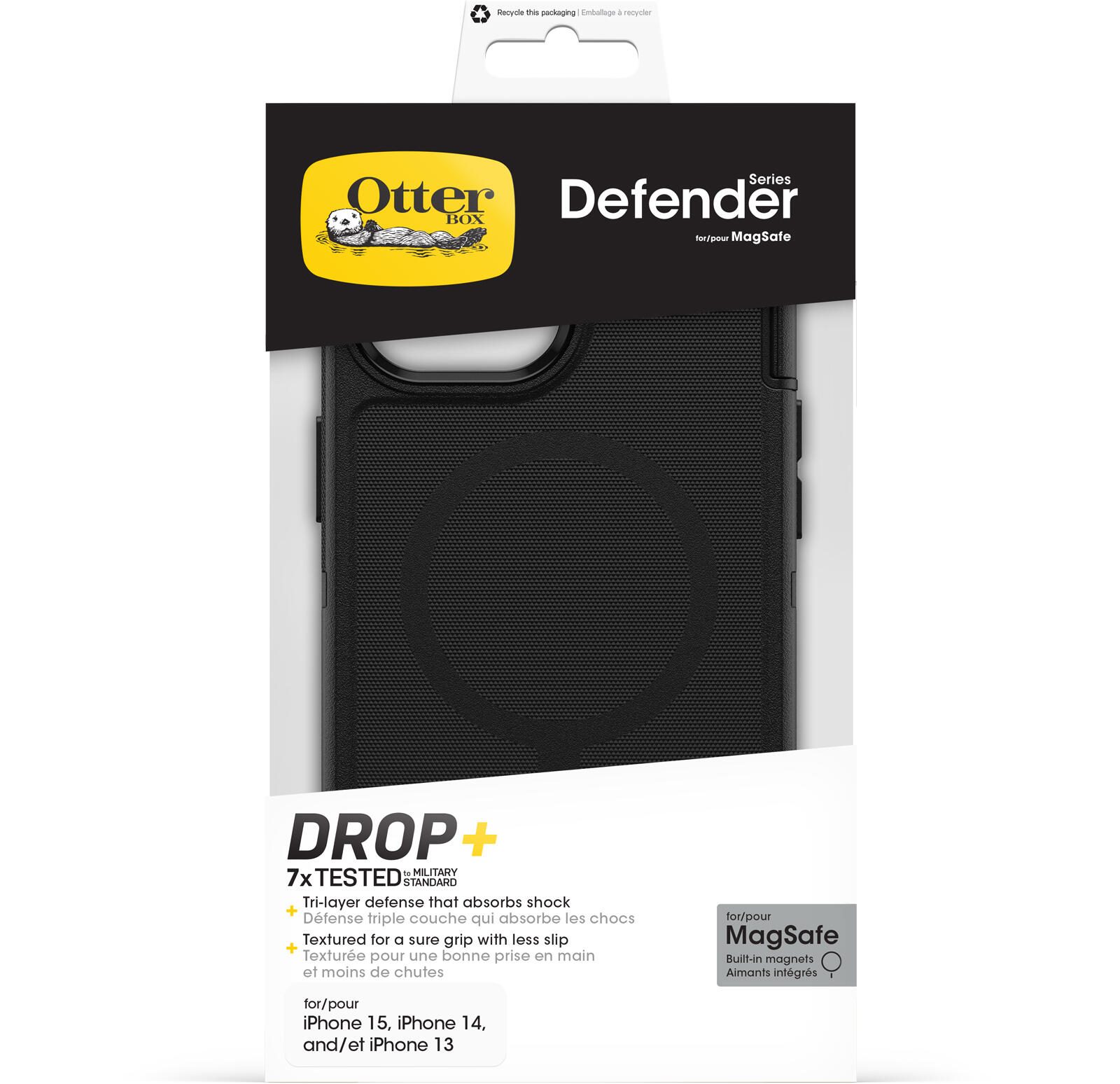 OtterBox Defender MagSafe für das Apple iPhone 16e/15/14/13 - Black