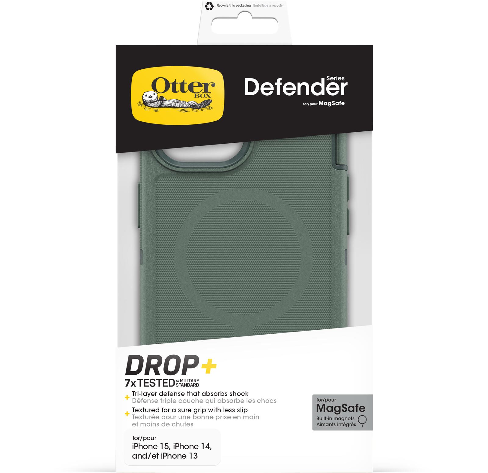 OtterBox Defender MagSafe für das Apple iPhone 16e/15/14/13 - Forest Ranger, green