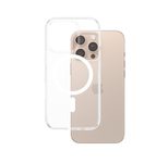 PanzerGlass® HardCase Transparent Weiß MagSafe für iPhone 16 Pro Max