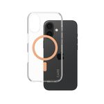 CARE by PanzerGlass® Flagship Case Transparent Urban Combat Pfirsich MagSafe für iPhone 16