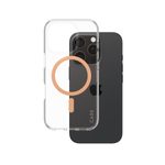 CARE by PanzerGlass® Flagship Case Transparent Urban Combat Pfirsich MagSafe für iPhone 16 Pro