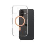 CARE by PanzerGlass® Flagship Case Transparent Urban Combat Pfirsich MagSafe für iPhone 16 Plus