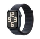 Apple Watch SE (GPS) 44mm Aluminiumgehäuse mitternacht, Sport Loop Armband tinte
