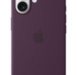 Apple Silikon Case iPhone 16 mit MagSafe (pflaume)