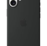 Apple Silikon Case iPhone 16 Plus mit MagSafe (schwarz)