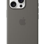 Apple Silikon Case iPhone 16 Pro mit MagSafe (steingrau)
