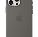 Apple Silikon Case iPhone 16 Pro Max mit MagSafe (steingrau)