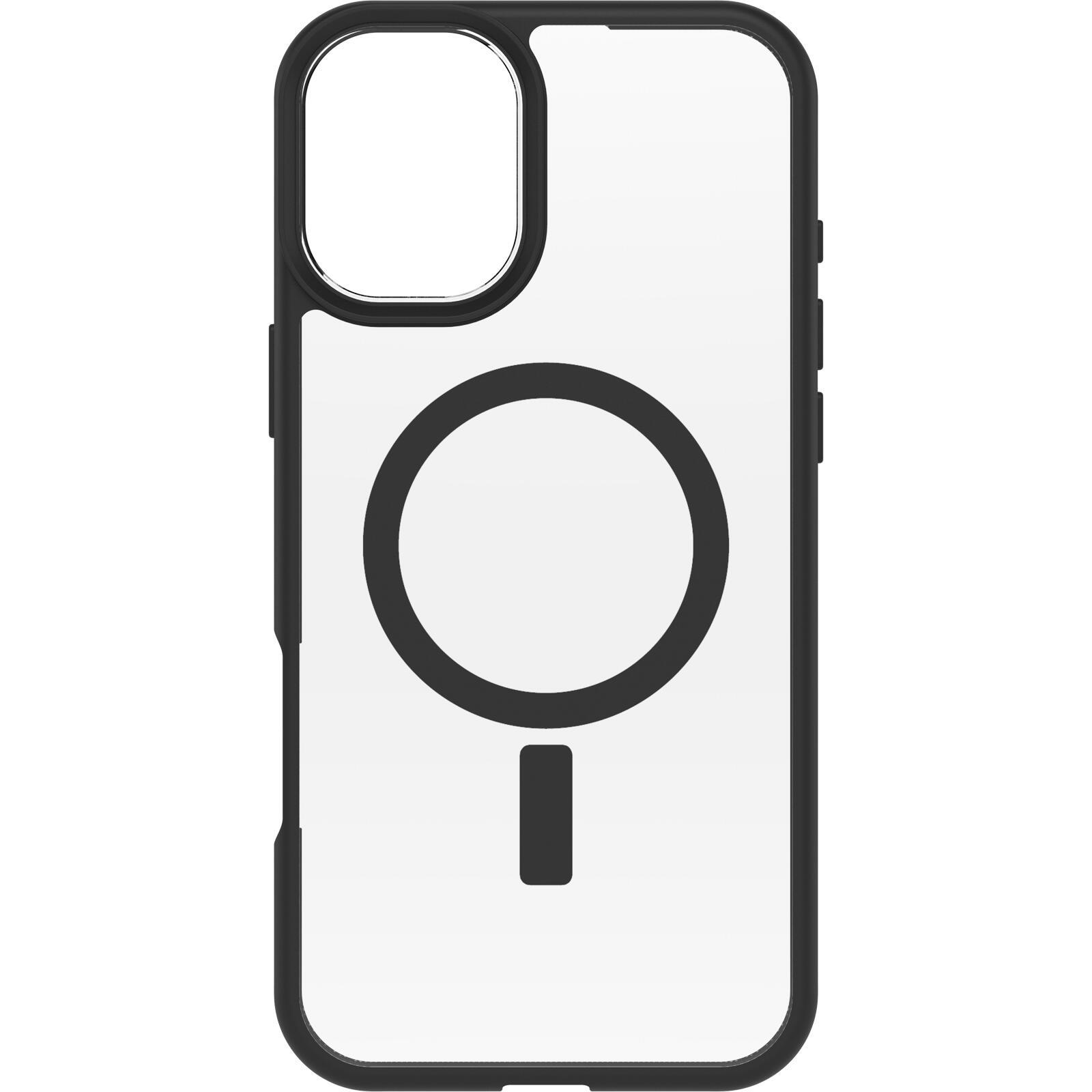 OtterBox React MagSafe Apple iPhone 16 Plus Black Crystal - clear/black