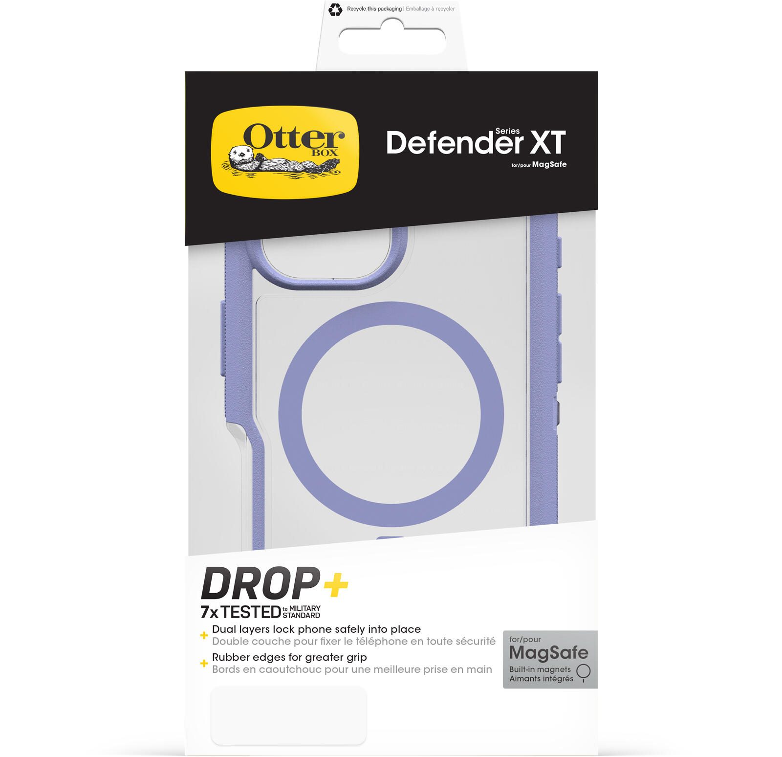 OtterBox Defender XT Clear Apple iPhone 16 Lavender Haze - clear/purple