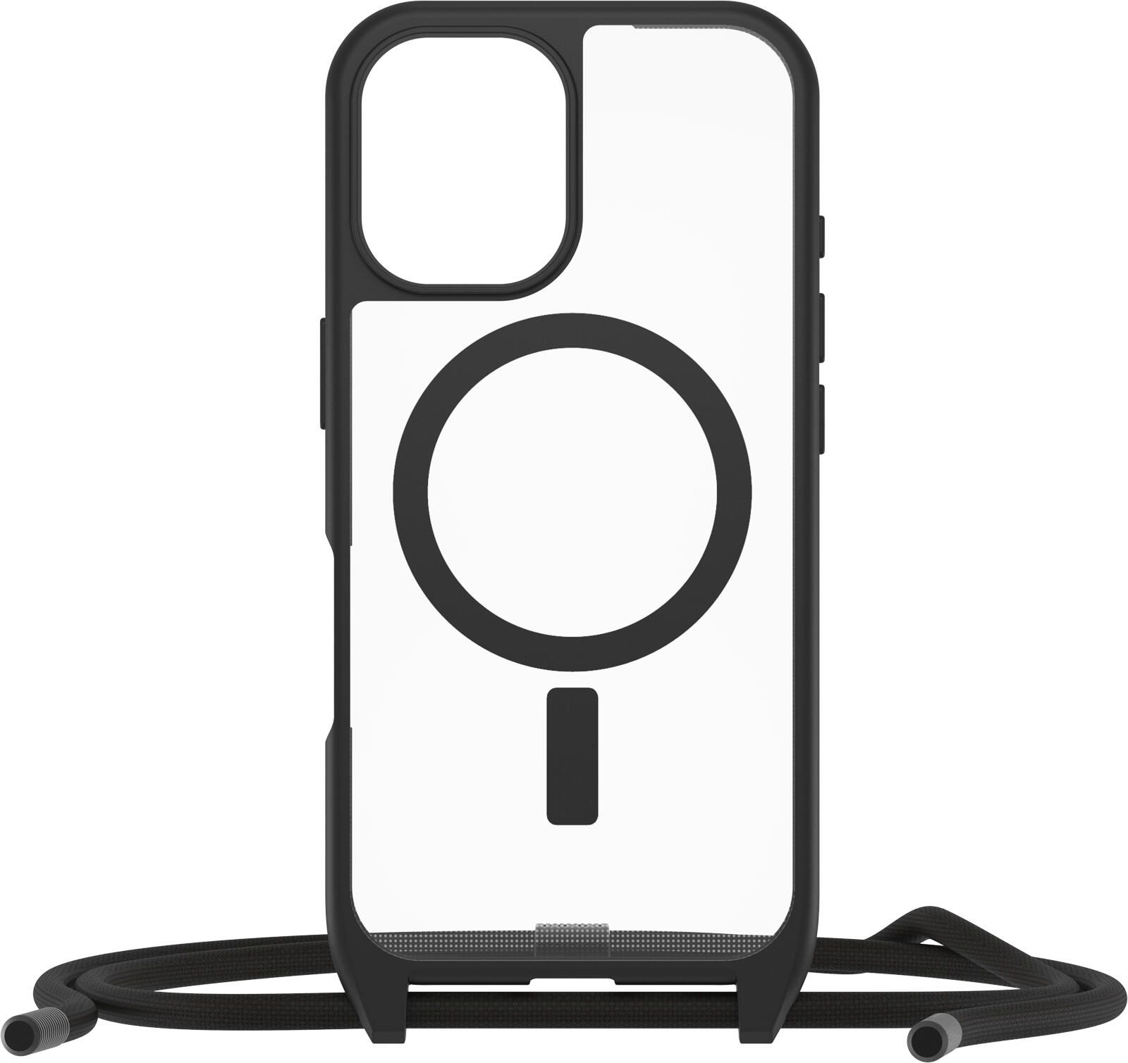 OtterBox React Necklace MagSafe Apple iPhone 16 Black Crystal - clear/black