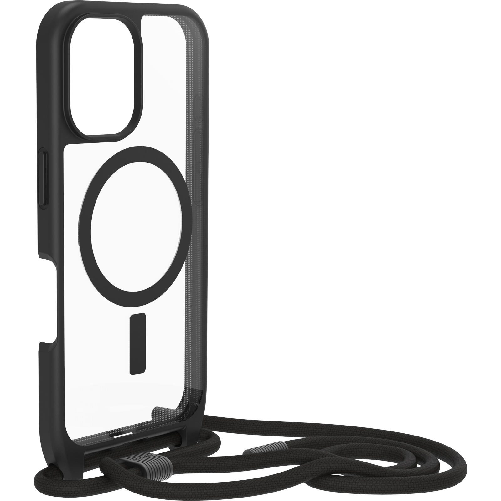 OtterBox React Necklace MagSafe Apple iPhone 16 Black Crystal - clear/black