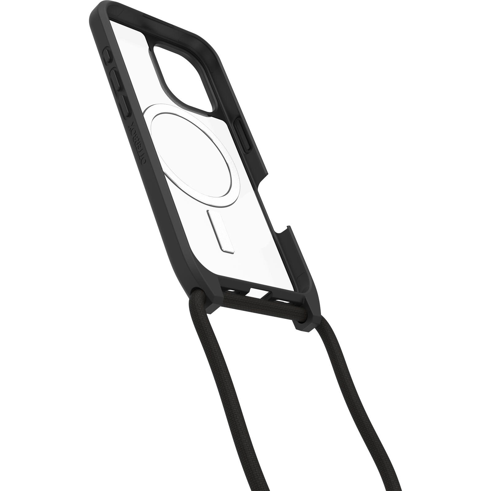 OtterBox React Necklace MagSafe Apple iPhone 16 Black Crystal - clear/black
