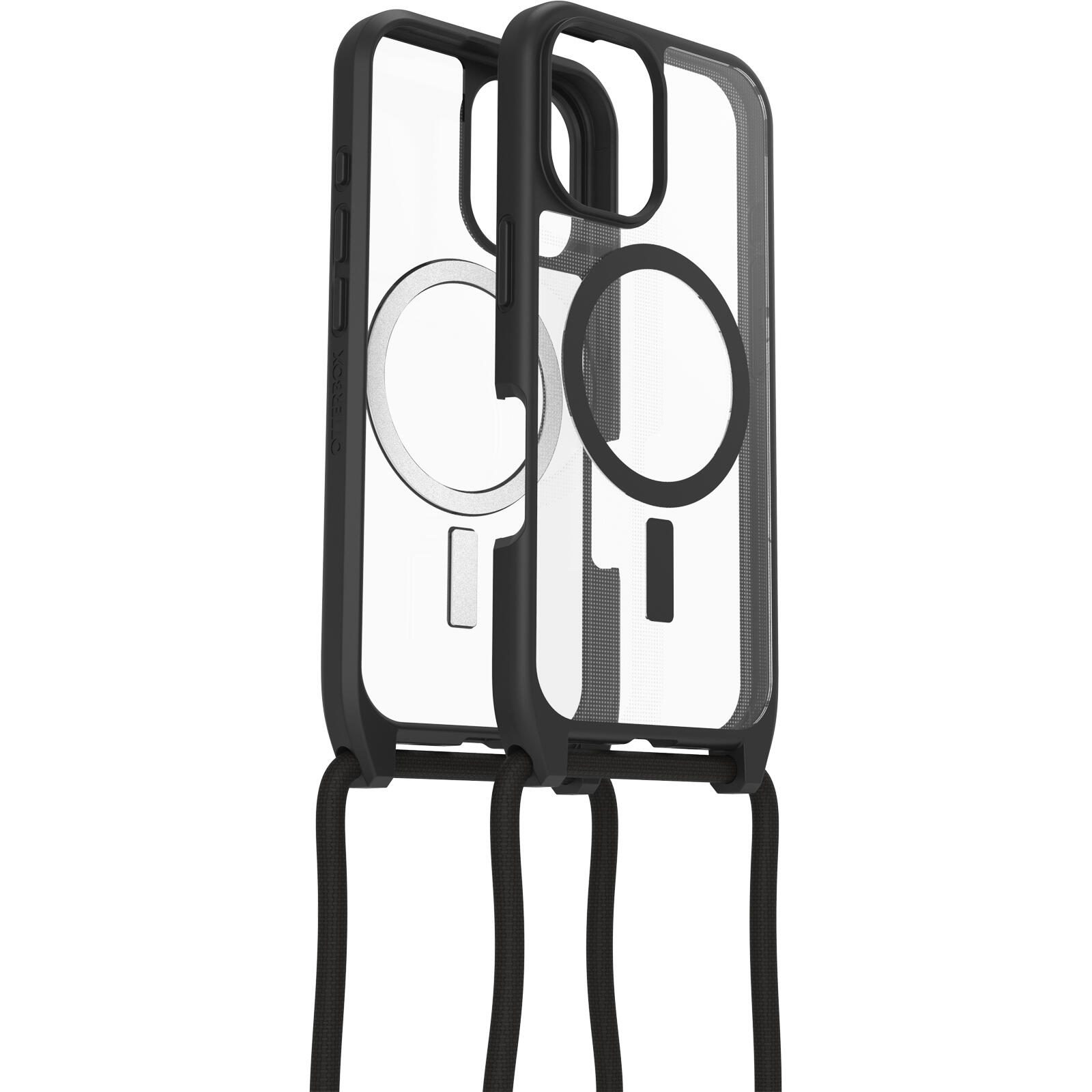OtterBox React Necklace MagSafe Apple iPhone 16 Black Crystal - clear/black