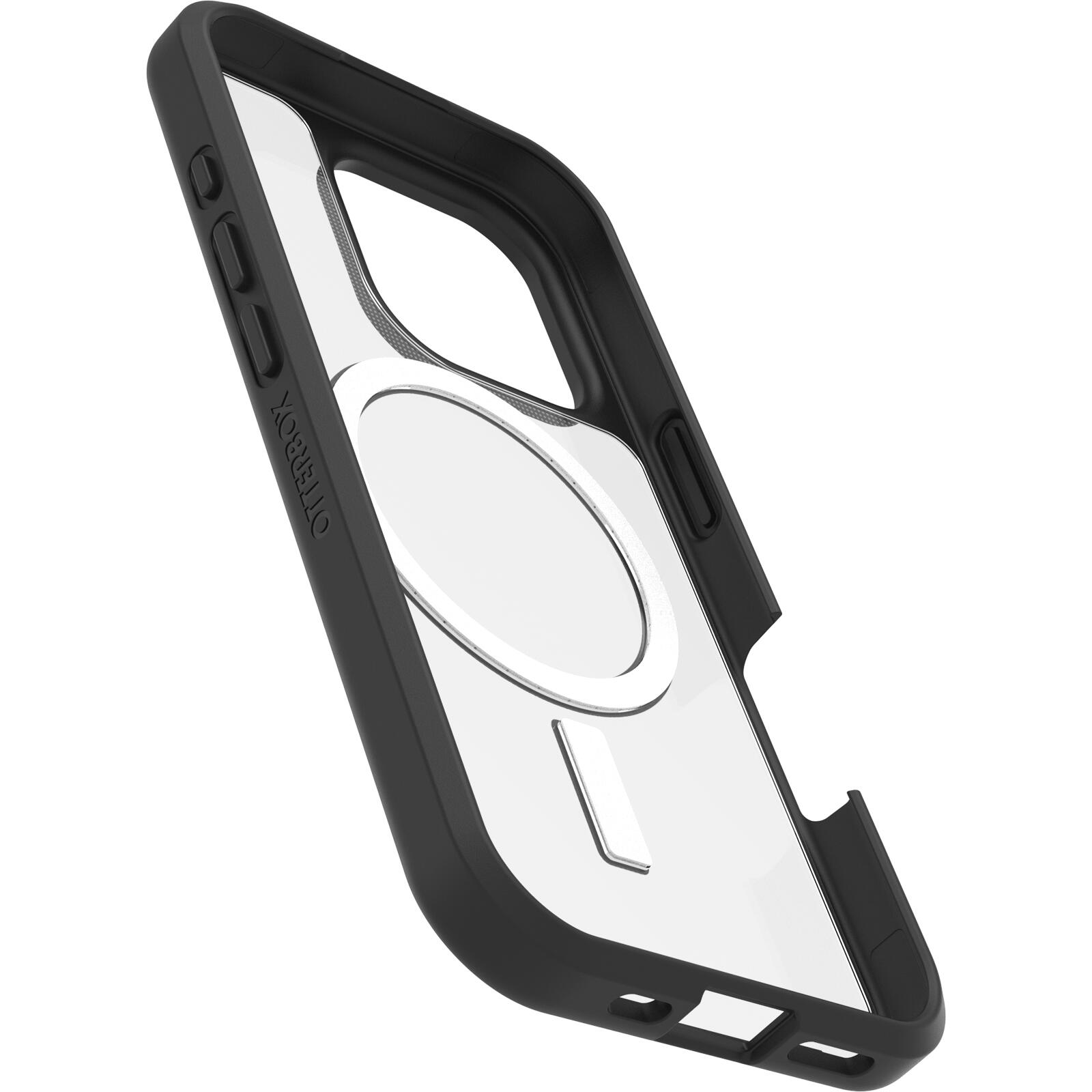 OtterBox React MagSafe Apple iPhone 16 Pro Black Crystal - clear/black