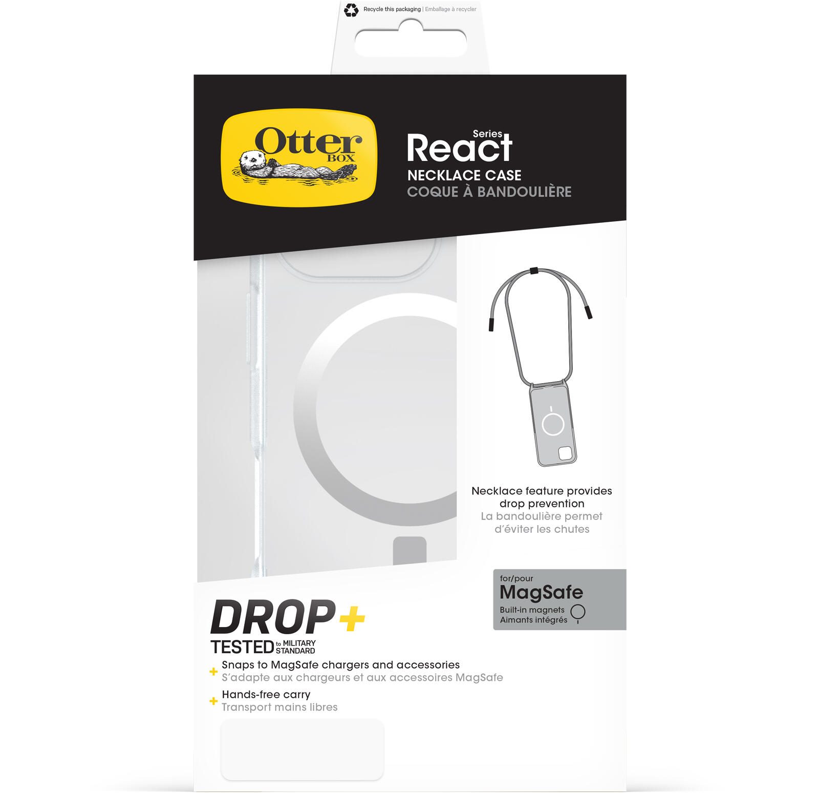 OtterBox React Necklace MagSafe Apple iPhone 16 Pro - clear