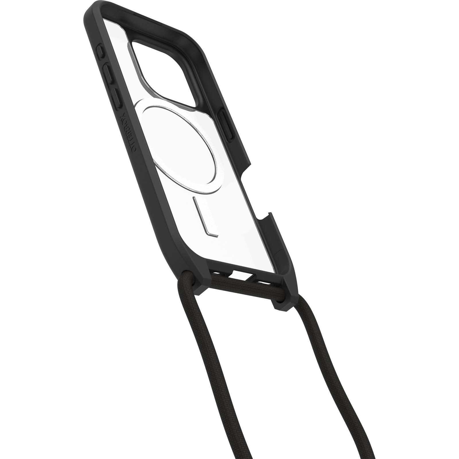 OtterBox React Necklace MagSafe Apple iPhone 16 Pro Black Crystal - clear/black
