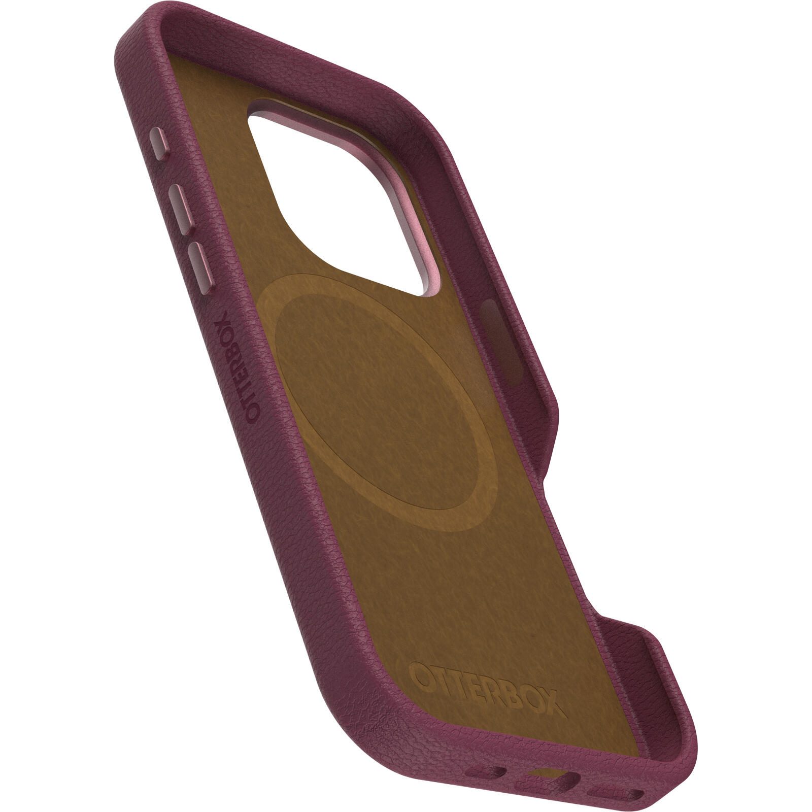OtterBox Symmetry Cactus Leather Apple iPhone 16 Pro Maroon Bells - red