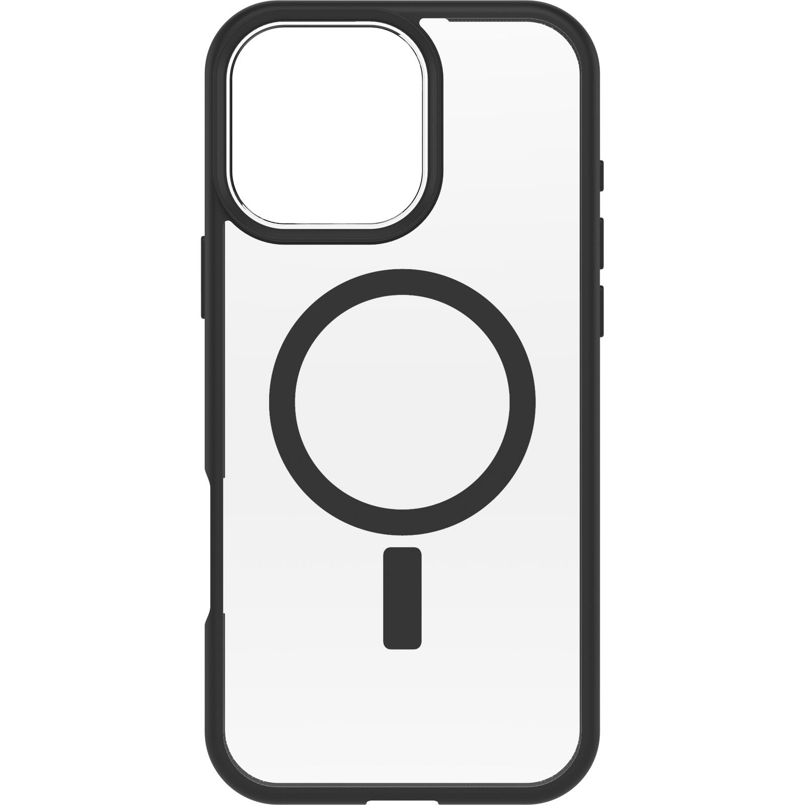 OtterBox React MagSafe Apple iPhone 16 Pro Max Black Crystal - clear/black