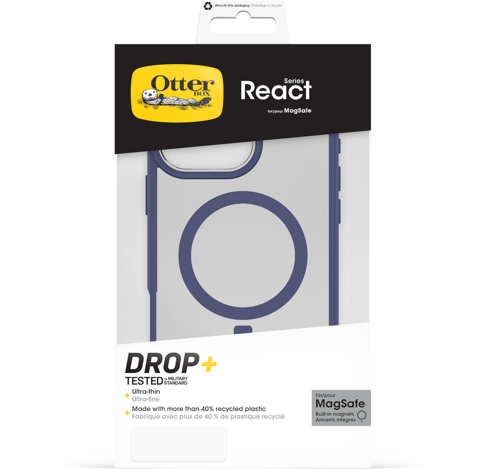 OtterBox React MagSafe Apple iPhone 16 Pro Max Space Cadet - clear/purple