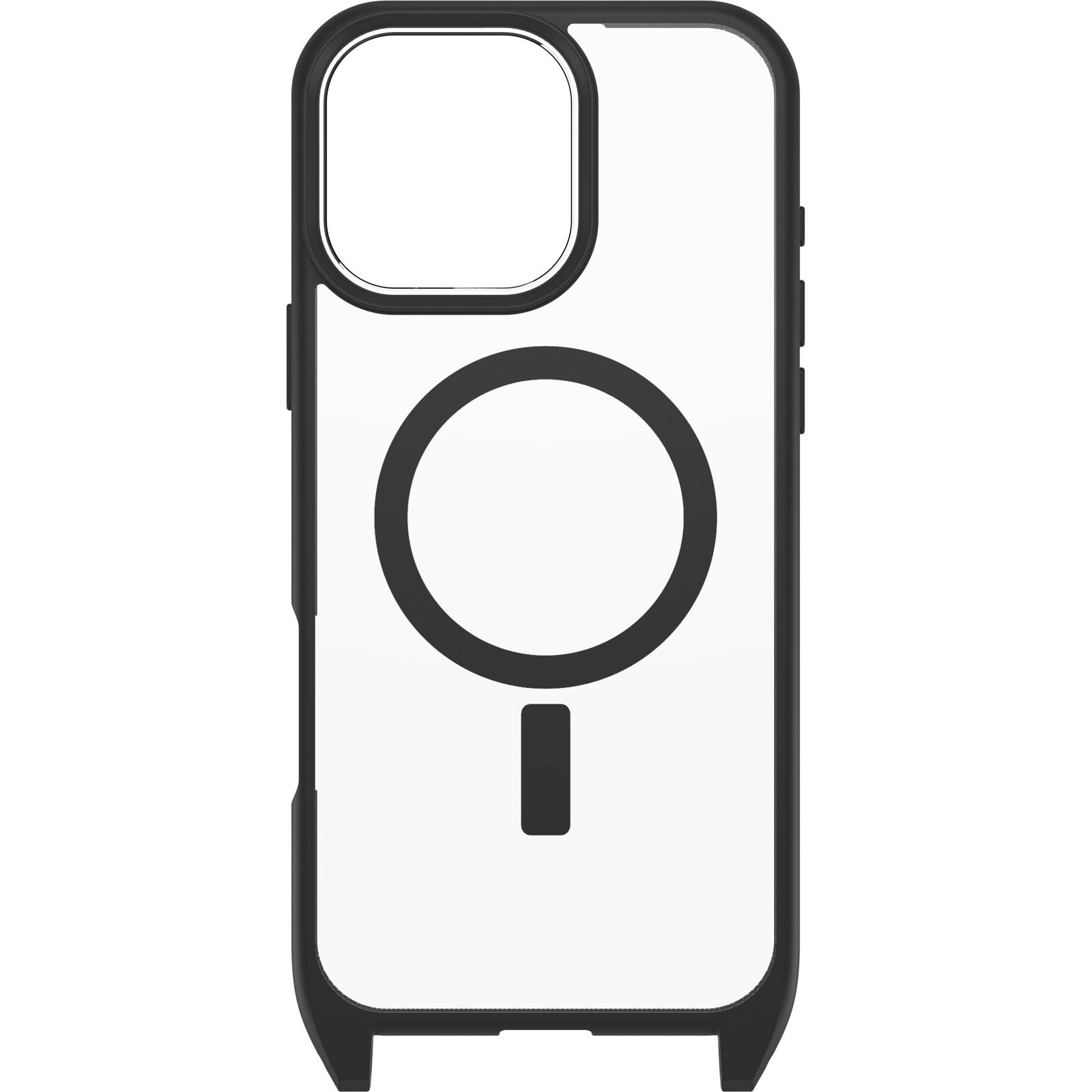 OtterBox React Necklace MagSafe Apple iPhone 16 Pro Max Black Crystal - clear/black