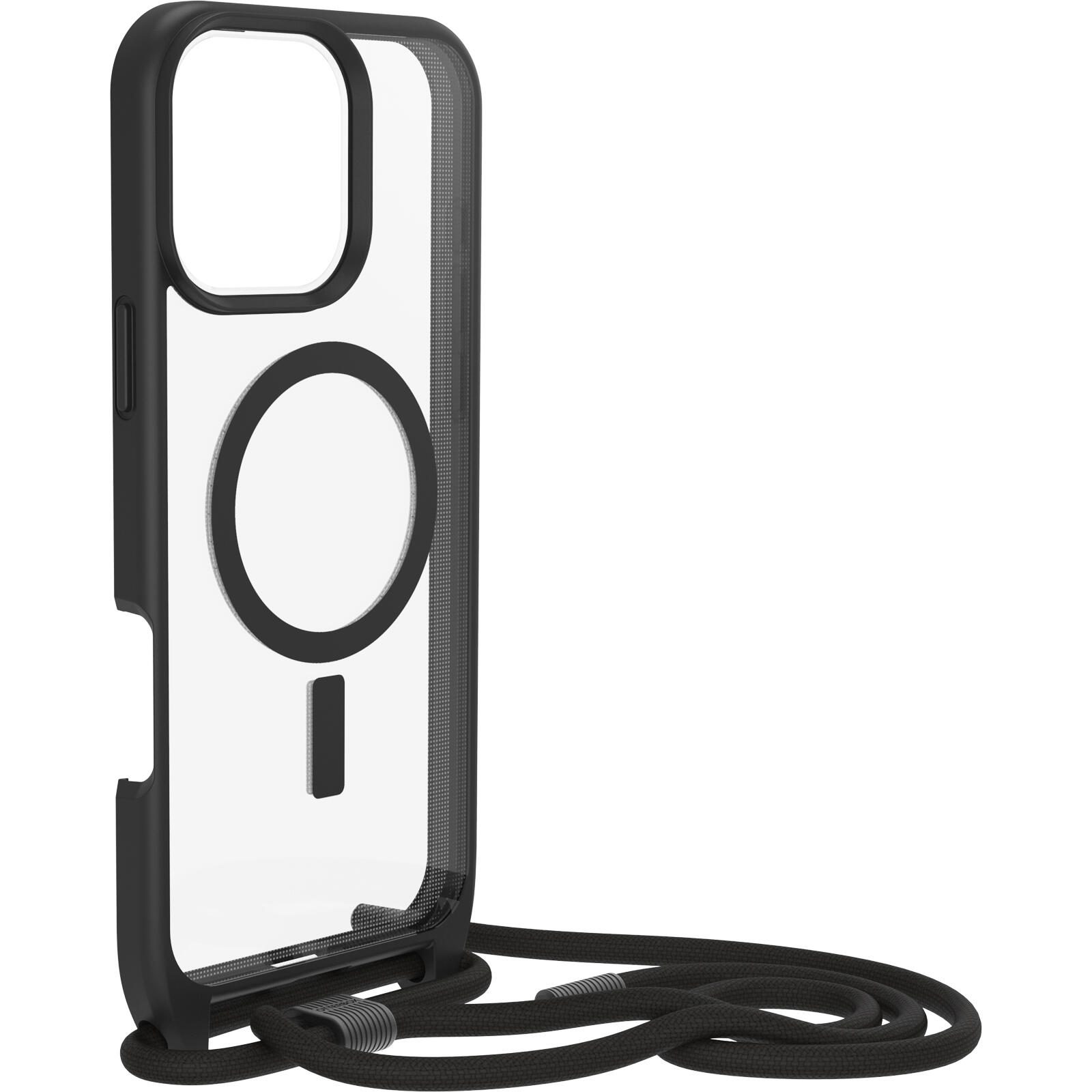 OtterBox React Necklace MagSafe Apple iPhone 16 Pro Max Black Crystal - clear/black