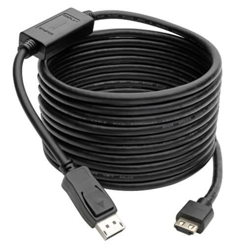 Eaton Tripp Lite Series DisplayPort 1.4 zu HDMI Active Adapterkabel (Stecker/Stecker), 4K 60 Hz, 4:4:4, HDR, HDCP 2.2, 15 ft. (4.6 m)