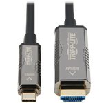 Eaton Tripp Lite Series High-Speed USB-C zu HDMI Fiber Active Optical Kabel (AOC) - UHD 4K 60 Hz, HDR, CL3 Rated, Schwarz, 50 m