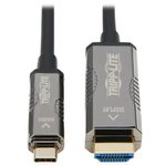 Eaton Tripp Lite Series High-Speed USB-C zu HDMI Fiber Active Optical Kabel (AOC) - UHD 4K 60 Hz, HDR, CL3 Rated, Schwarz, 50 m