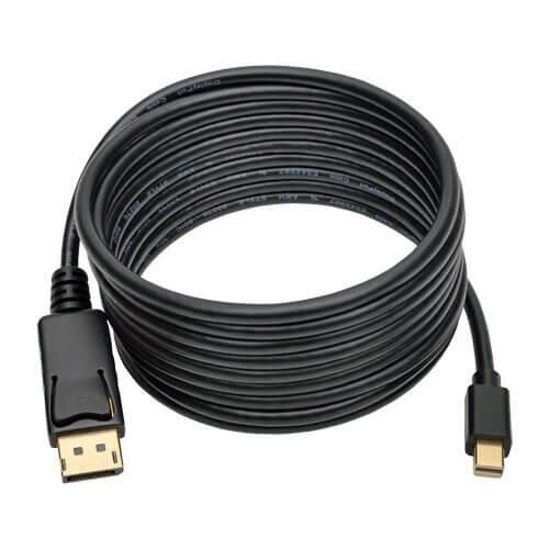 Eaton Tripp Lite Series Mini DisplayPort zu DisplayPort Adapterkabel (Stecker/Stecker), 4K 60 Hz, Schwarz, 10 ft. (3.1 m)