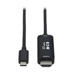 Eaton Tripp Lite Series USB-C zu HDMI Active Adapterkabel (Stecker/Stecker), 4K 60 Hz, HDR, HDCP 2.2, DP 1.2 Alt Mode, Schwarz, 6 ft. (1.8 m)