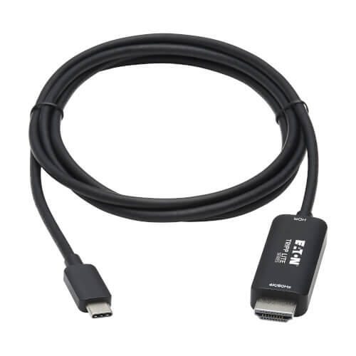 Eaton Tripp Lite Series USB-C zu HDMI Active Adapterkabel (Stecker/Stecker), 4K 60 Hz, HDR, HDCP 2.2, DP 1.2 Alt Mode, Schwarz, 6 ft. (1.8 m)