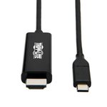 Eaton Tripp Lite Series USB-C zu HDMI Adapterkabel (Stecker/Stecker), 4K 60 Hz, 4:4:4, Thunderbolt 3 Compatible, Schwarz, 6 ft. (1.8 m)
