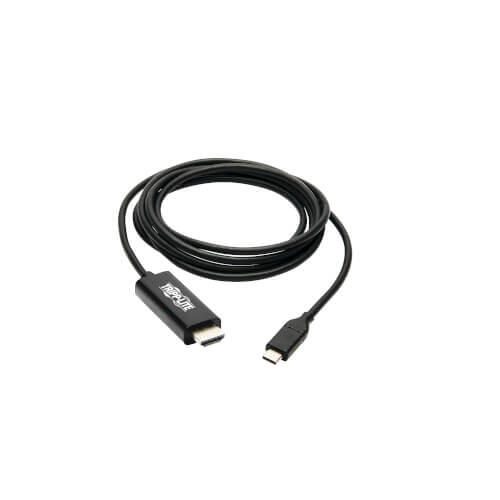 Eaton Tripp Lite Series USB-C zu HDMI Adapterkabel (Stecker/Stecker), 4K 60 Hz, 4:4:4, Thunderbolt 3 Compatible, Schwarz, 6 ft. (1.8 m)