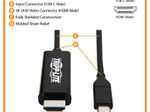 Eaton Tripp Lite Series USB-C zu HDMI Adapterkabel (Stecker/Stecker), 4K 60 Hz, 4:4:4, Thunderbolt 3 Compatible, Schwarz, 6 ft. (1.8 m)