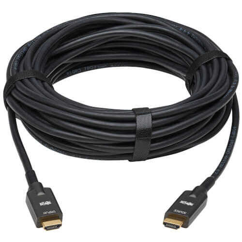 Eaton Tripp Lite Series High-Speed Armored HDMI Fiber Active Optical Kabel (AOC) - 4K @ 60 Hz, HDR, 4:4:4, Stecker/Stecker, Schwarz, 10 m 
