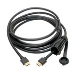 Eaton Tripp Lite Series High-Speed HDMI Kabel (Stecker/Stecker) - 4K 60 Hz, HDR, Industrial, IP68, Hooded Verbinder, Schwarz, 12 ft. (3.66 m)