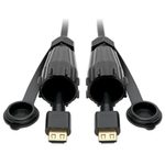 Eaton Tripp Lite Series High-Speed HDMI Kabel (Stecker/Stecker) - 4K 60 Hz, HDR, Industrial, IP68, Hooded Verbinder, Schwarz, 12 ft. (3.66 m)