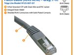 Eaton Tripp Lite Series Cat6 Gigabit Molded Shielded (FTP) Ethernet Kabel (RJ45 Stecker/Stecker), PoE, Grau, 7 ft. (2.13 m)
