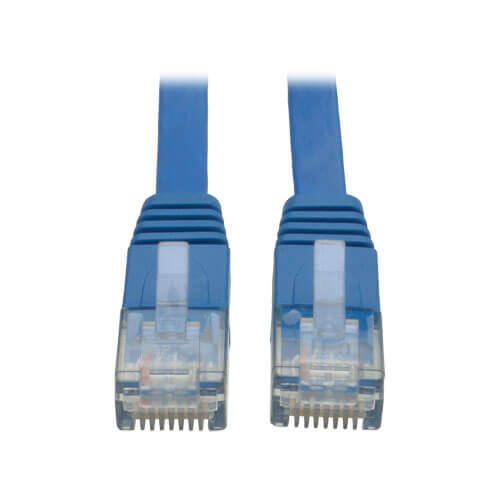 Eaton Tripp Lite Series Cat6 Gigabit Snagless Molded Flat (UTP) Ethernet Kabel (RJ45 Stecker/Stecker), Blue, 25 ft. (7.62 m)