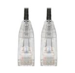 Eaton Tripp Lite Series Cat6 Gigabit Snagless Slim UTP Ethernet Kabel (RJ45 Stecker/Stecker), Schwarz, 1 ft. (0.31 m)