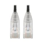 Eaton Tripp Lite Series Cat6 Gigabit Snagless Slim UTP Ethernet Kabel (RJ45 Stecker/Stecker), Schwarz, 1 ft. (0.31 m)