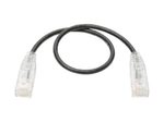 Eaton Tripp Lite Series Cat6 Gigabit Snagless Slim UTP Ethernet Kabel (RJ45 Stecker/Stecker), Schwarz, 1 ft. (0.31 m)