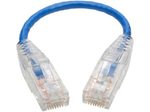 Eaton Tripp Lite Series Cat6 Gigabit Snagless Slim UTP Ethernet Kabel (RJ45 Stecker/Stecker), Blue, 6-in. (15.24 cm)