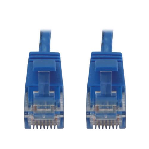Eaton Tripp Lite Series Cat6a 10G Snagless Molded Slim UTP Ethernet Kabel (RJ45 Stecker/Stecker), PoE, Blue, 7 ft. (2.1 m)