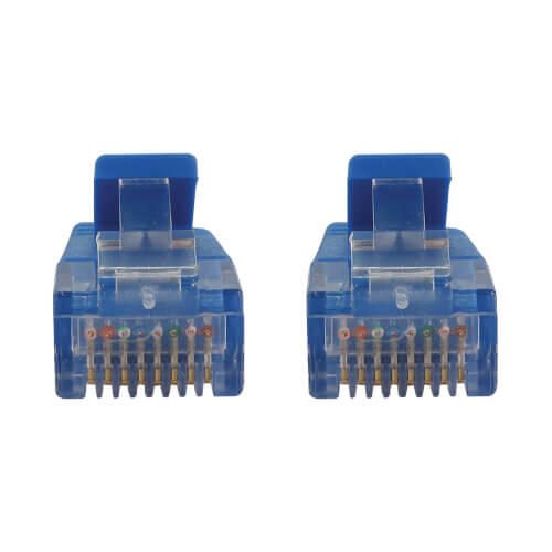 Eaton Tripp Lite Series Cat6a 10G Snagless Molded Slim UTP Ethernet Kabel (RJ45 Stecker/Stecker), PoE, Blue, 7 ft. (2.1 m)