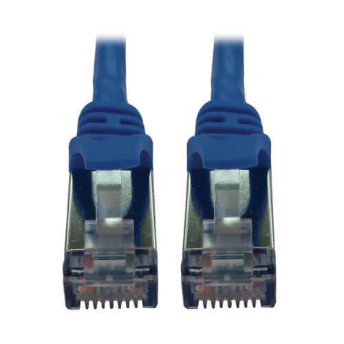 Eaton Tripp Lite Series Cat6a 10G Snagless Shielded Slim STP Ethernet Kabel (RJ45 Stecker/Stecker), PoE, Blue, 10 ft. (3.1 m)