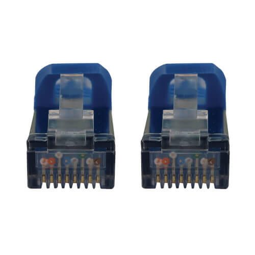 Eaton Tripp Lite Series Cat6a 10G Snagless Shielded Slim STP Ethernet Kabel (RJ45 Stecker/Stecker), PoE, Blue, 10 ft. (3.1 m)