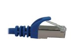 Eaton Tripp Lite Series Cat6a 10G Snagless Shielded Slim STP Ethernet Kabel (RJ45 Stecker/Stecker), PoE, Blue, 25 ft. (7.6 m)