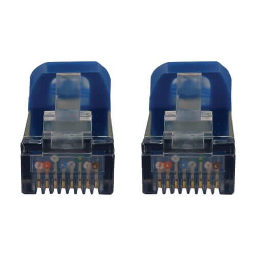 Eaton Tripp Lite Series Cat6a 10G Snagless Shielded Slim STP Ethernet Kabel (RJ45 Stecker/Stecker), PoE, Blue, 3 ft. (0.9 m)
