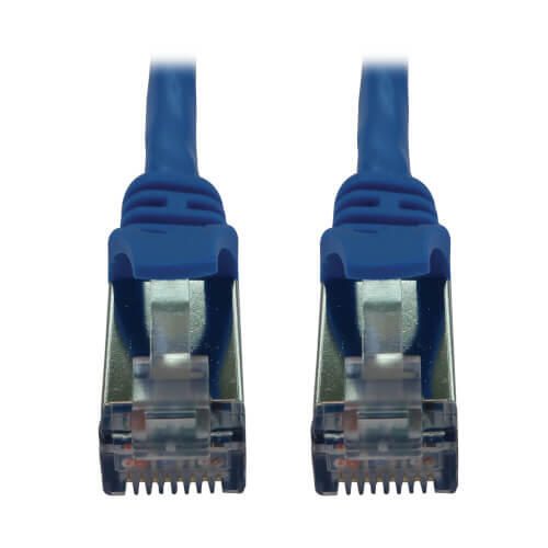 Eaton Tripp Lite Series Cat6a 10G Snagless Shielded Slim STP Ethernet Kabel (RJ45 Stecker/Stecker), PoE, Blue, 6 ft. (1.8 m)